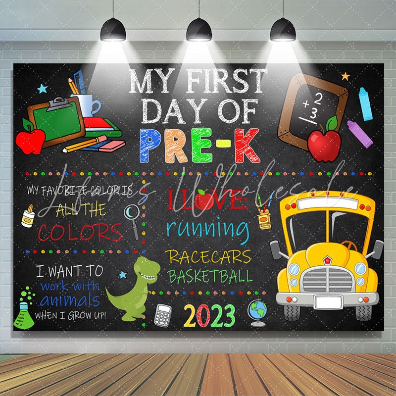 Lofaris First Day of Pre-Kindergarten Photo Backdrop for Boys