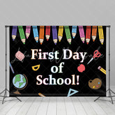 Lofaris First Day of School Blackboard Back to Backdrop