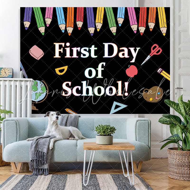 Lofaris First Day of School Blackboard Back to Backdrop