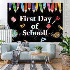 Lofaris First Day of School Blackboard Back to Backdrop