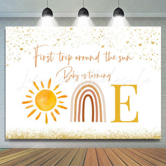 Lofaris First Trip Around The Sun Happy 1St Birthday Backdrop