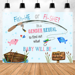 Lofaris Fish He Or She Baby Will Be Gender Reveal Backdrop