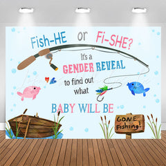 Lofaris Fish He Or She Baby Will Be Gender Reveal Backdrop