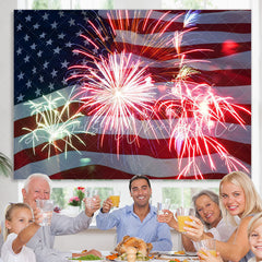 Lofaris Flag Of The US Bright Happy Birthday Party Backdrop