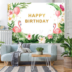 Lofaris Flamingo Birthday Hawaiian Photo Photoshoot backdrops