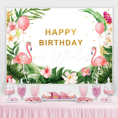 Lofaris Flamingo Birthday Hawaiian Photo Photoshoot backdrops