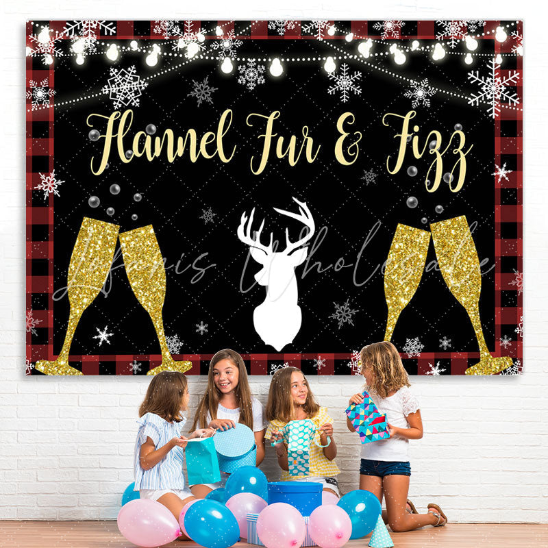 Lofaris Flannel Fun and Figg Lights Glitter Glass Backdrop