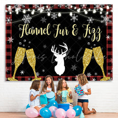 Lofaris Flannel Fun and Figg Lights Glitter Glass Backdrop