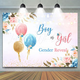 Lofaris Floral And Shiny Gender Reveal Baby Shower Backdrop