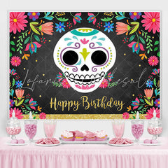 Lofaris Floral Black Photoshoot Backdrop for Birthday Party