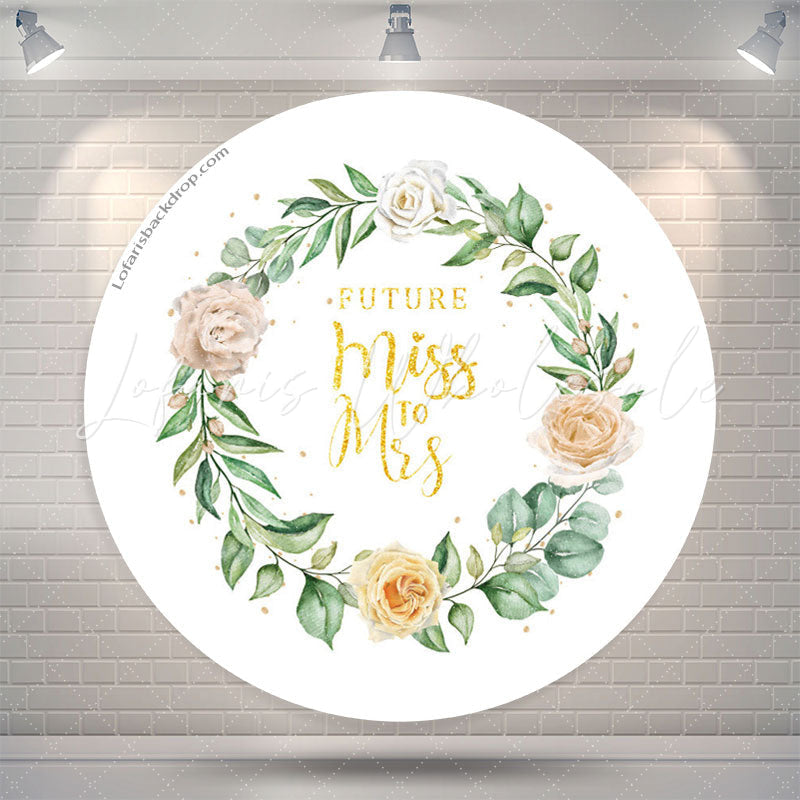 Lofaris Floral Boho Circle Bridal Shower Backdrop Cover