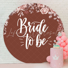 Lofaris Floral Boho Red Round Bridal Shower Backdrop Cover