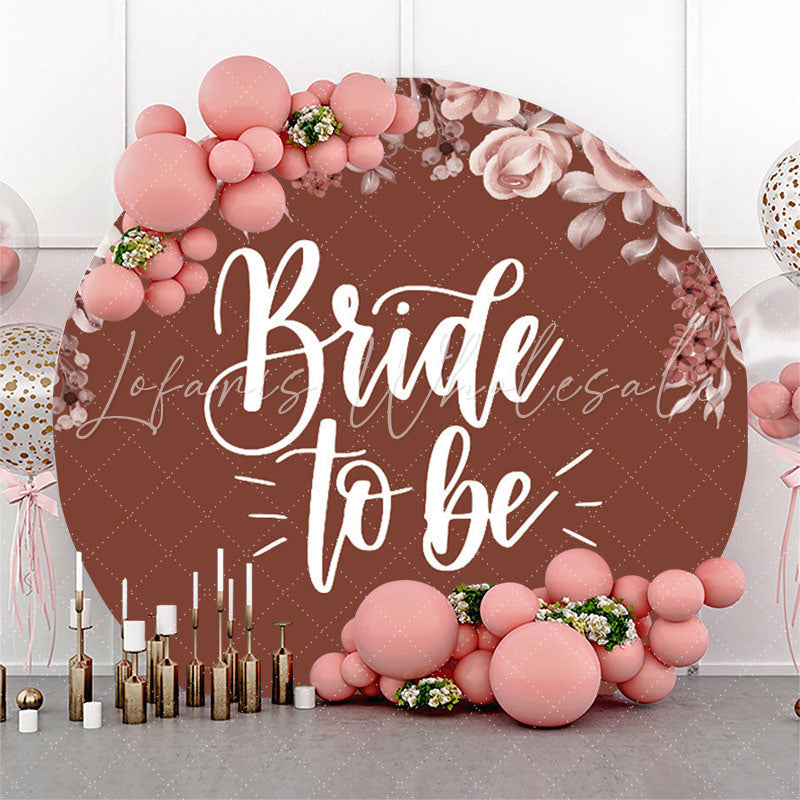 Lofaris Floral Boho Red Round Bridal Shower Backdrop Cover