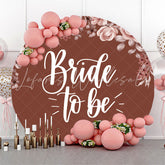 Lofaris Floral Boho Red Round Bridal Shower Backdrop Cover