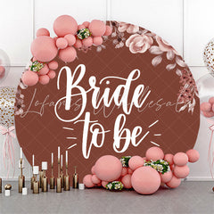 Lofaris Floral Boho Red Round Bridal Shower Backdrop Cover