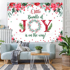 Lofaris Floral Bundle Of Joy Is On The Way Baby Shower Backdrop