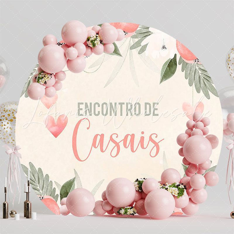 Floral Couples’ Gathering Round Backdrop for Romantic Dinner