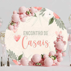 Floral Couples’ Gathering Round Backdrop for Romantic Dinner