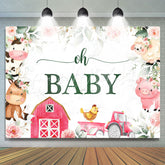 Lofaris Floral Farm Cowboy Themed Baby Shower Backdrop