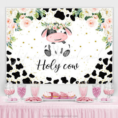 Lofaris Floral Holy Cow Sweet Animal Backdrop For Event
