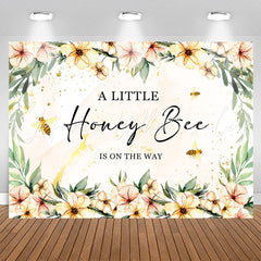 Lofaris Floral Honey Bee Is On The Way Baby Shower Backdrop