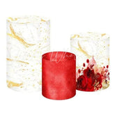 Floral Red Blossom Spring Themed Cover Cylinders Kit