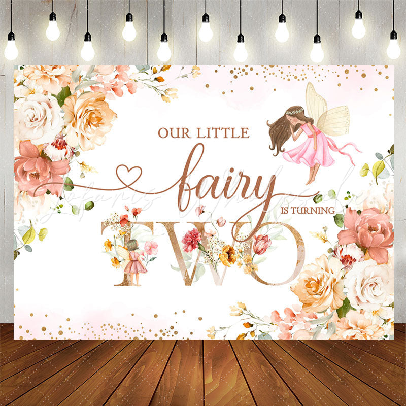 Lofaris Floral Spring Magical Fairy 2nd Birthday Backdrop