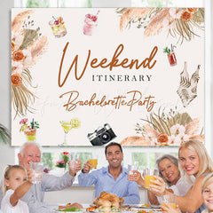 Lofaris Floral Weekend Itinerary Bachelor Party Backdrop