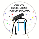 Flork Meme Graduation Round Backdrop for Fun Celebration