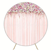 Flower Curtain Round Backdrop for Elegant Party Decor