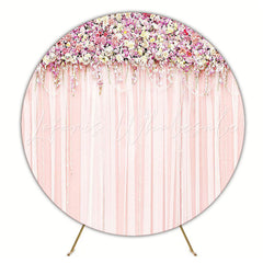 Flower Curtain Round Backdrop for Elegant Party Decor