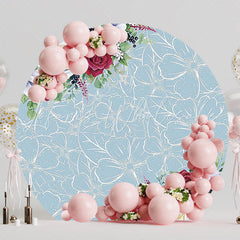 Flower Decoration Round Backdrop for Elegant Event Party