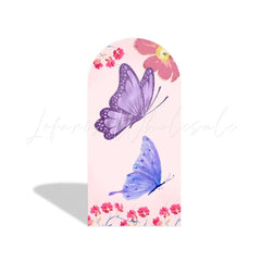 Flower Flora Butterfly Happy Birthday Party Arch Backdrop Wall Cloth Cover