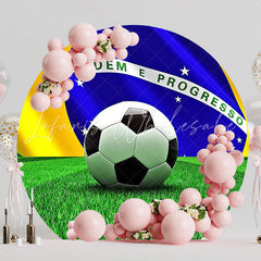 Football Brazil Ball Round Backdrop for World Cup Event