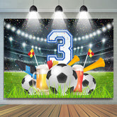 Lofaris Football Field Stands Cheers 3rd Birthday Backdrop