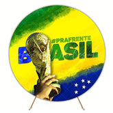Football Go Brazil Round Backdrop for World Cup Event