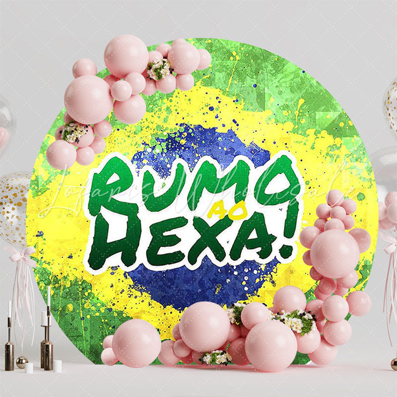 Football Towards the Hexa Round Backdrop for Soccer Fans