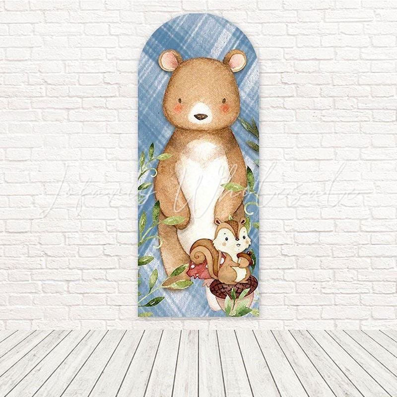 Forest Animal Bear Arch Backdrop For Rustic-Themed Party Decor