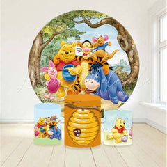 Lofaris Forest Animal Friends Safari Round Birthday Backdrop Kit
