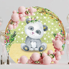 Forest Fox and Raccoon Round Backdrop for Woodland Theme
