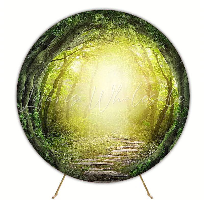Forest Portal Round Backdrop for Magical Entry Theme