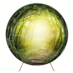 Forest Portal Round Backdrop for Magical Entry Theme