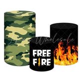 Free Fire Gaming Battle Adventure Themed Cover Cylinders Kit
