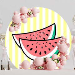 Fresh Fruits Round Backdrop For Themed Party Celebration