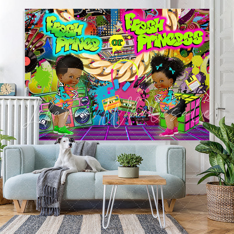 Lofaris Fresh Prince Or Princess 90s Themed Baby Shower Backdrop