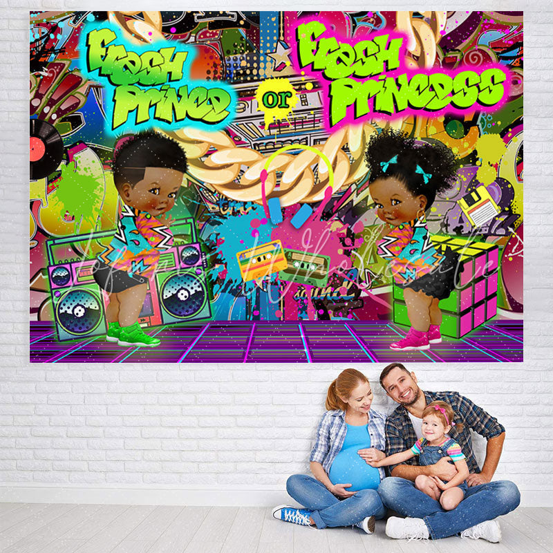 Lofaris Fresh Prince Or Princess 90s Themed Baby Shower Backdrop