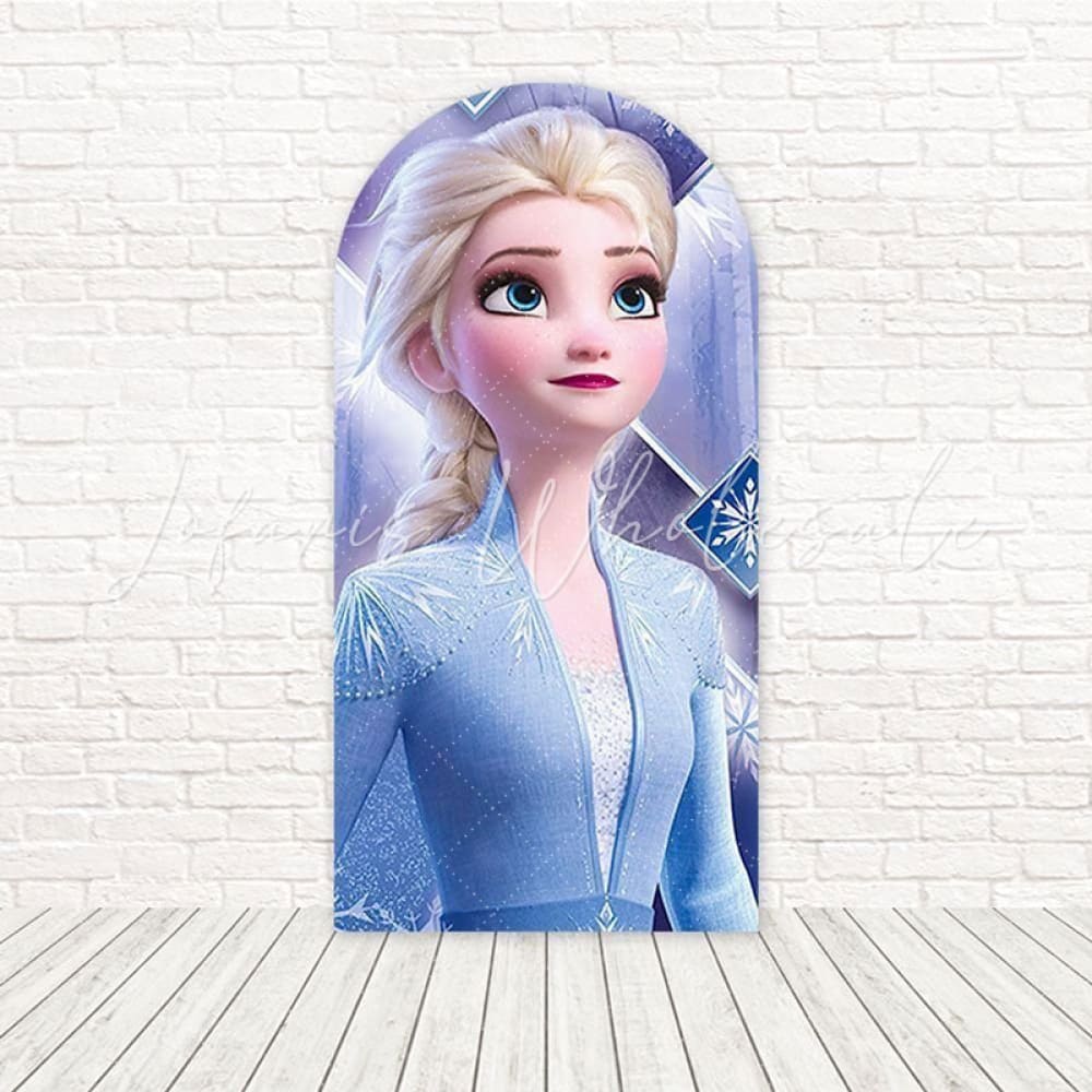 Frozen Elsa Snow Glow Arch Backdrop For Magical Movie Theme Party