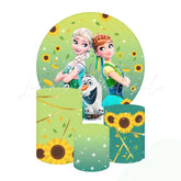Frozen Themed Round Backdrop and Cylinders Kit for Kids