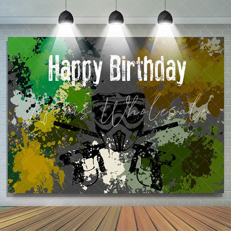 Lofaris Full Of Graffiti Shooting Game Birthday Backdrop