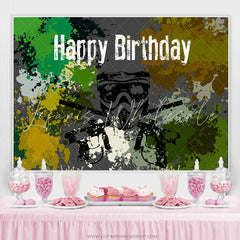 Lofaris Full Of Graffiti Shooting Game Birthday Backdrop